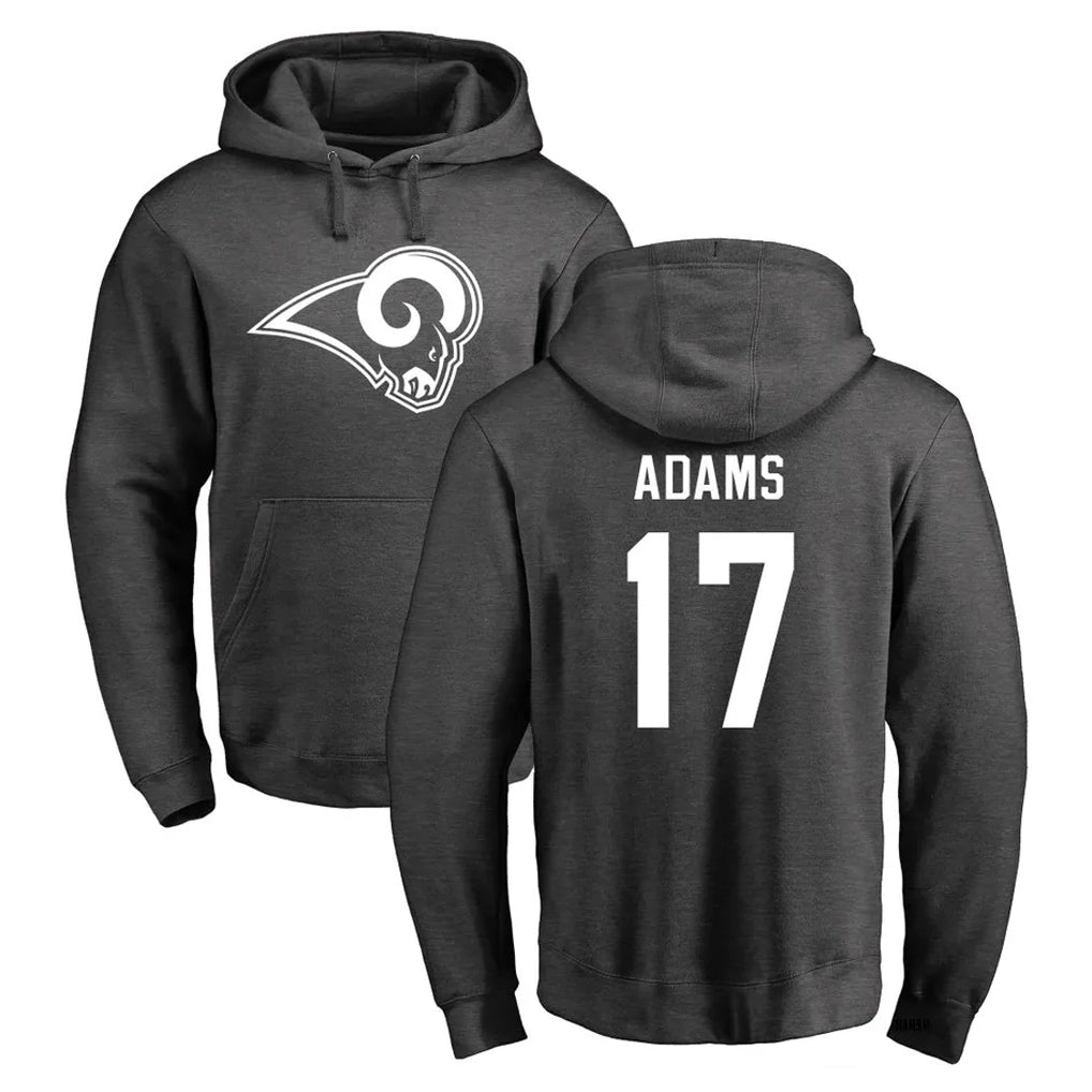 Parkc LA.Rams #17 Davante Adams Player Gray Pullover Hoodie Limited Game Stitched Jerseys