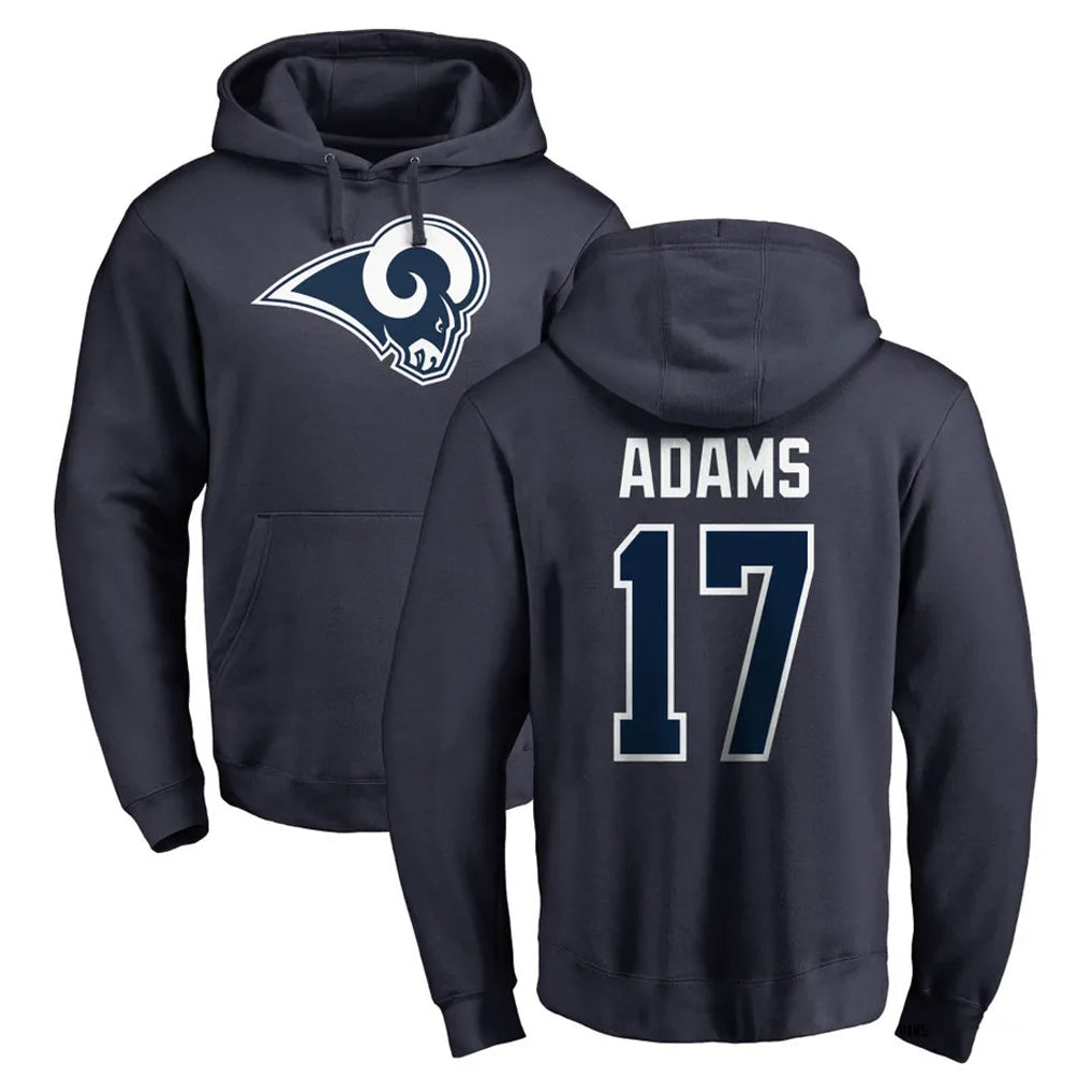 Parkc LA.Rams #17 Davante Adams Player Navy Pullover Hoodie Limited Game Stitched Jerseys