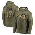 Parkc LA.Rams #17 Davante Adams Player Olive Salute to Service Pullover Hoodies Home Game Stitched Jerseys