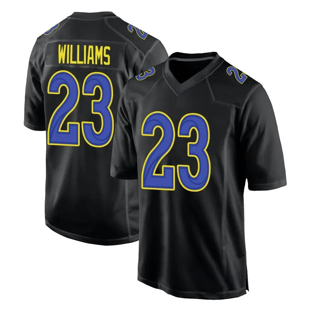 Parkc LA.Rams #23 Kyren Williams Player Black Fashion Limited Home Game Stitched Jerseys