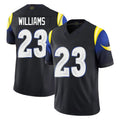 Parkc LA.Rams #23 Kyren Williams Player Black Midnight Rivalries Collection Limited Home Game Stitched Jerseys