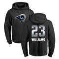 Parkc LA.Rams #23 Kyren Williams Player Black Pullover Hoodie Limited Game Stitched Jerseys