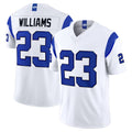 Parkc LA.Rams #23 Kyren Williams Player Fearsome White Limited Vapor F.U.S.E. Home Game Stitched Jerseys