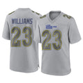 Parkc LA.Rams #23 Kyren Williams Player Gray Atmosphere Fashion Home Game Stitched Jerseys