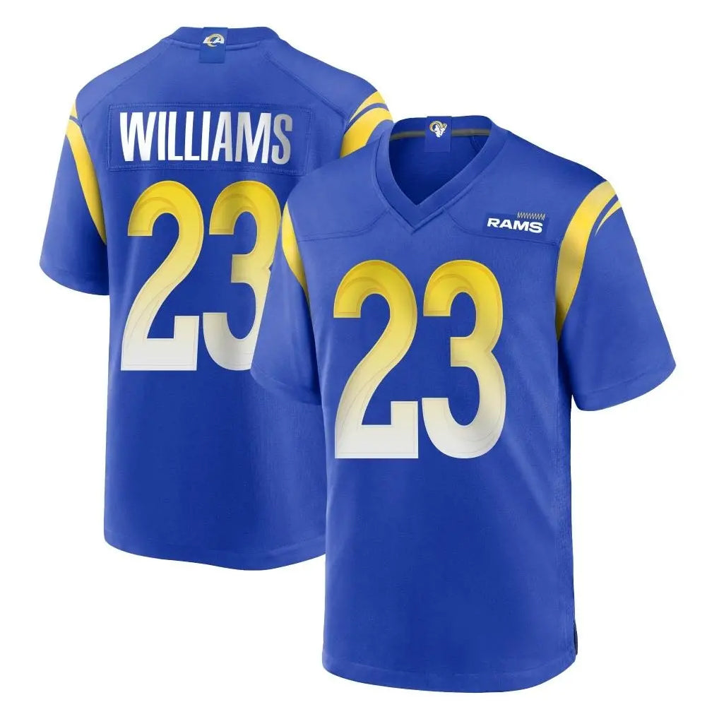 Parkc LA.Rams #23 Kyren Williams Player Royal Home Game Stitched Jerseys