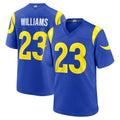 Parkc LA.Rams #23 Kyren Williams Player Royal Limited Home Game Stitched Jerseys