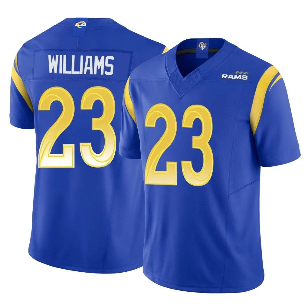 Parkc LA.Rams #23 Kyren Williams Player Royal Limited Vapor F.U.S.E. Home Game Stitched Jerseys