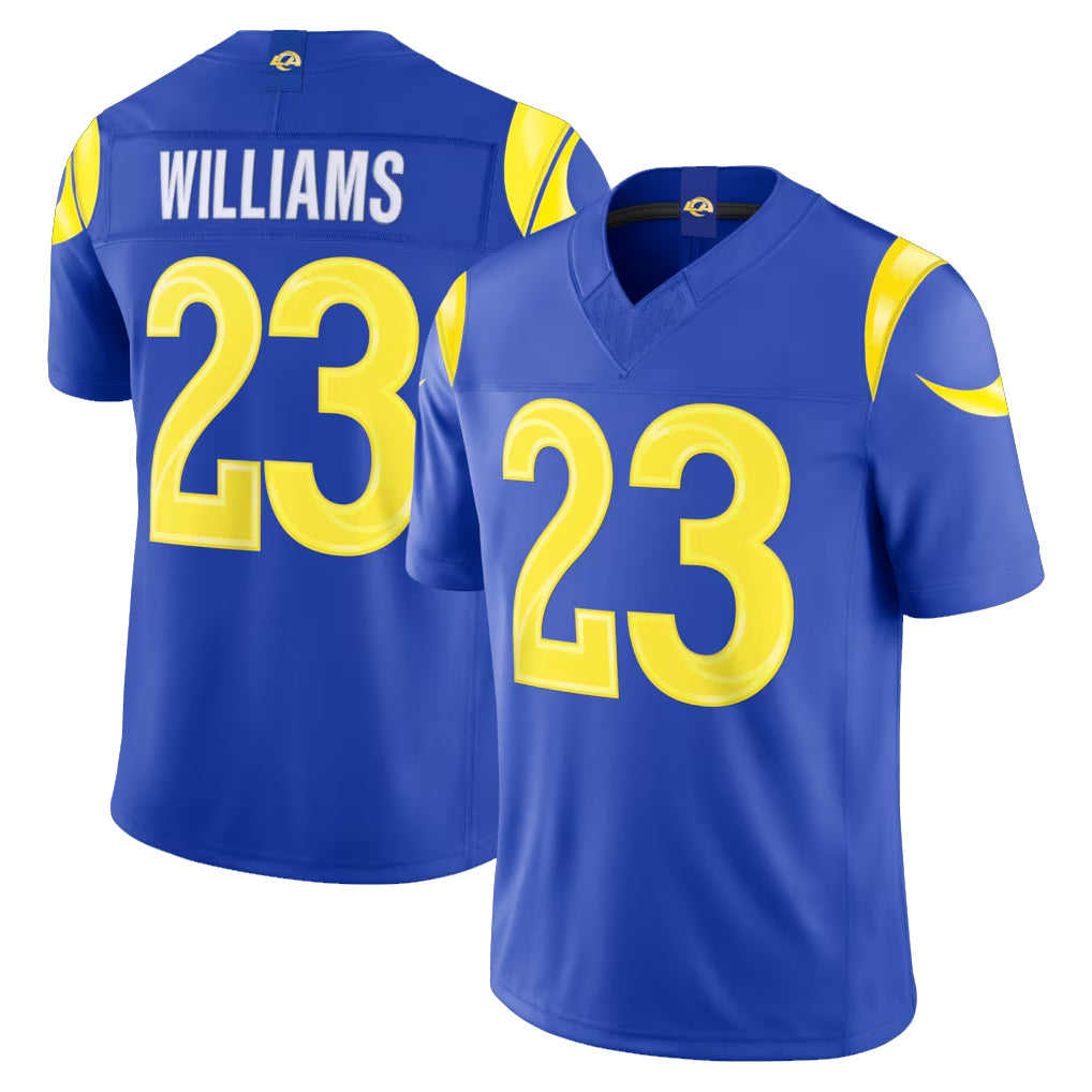 Parkc LA.Rams #23 Kyren Williams Player Royal Limited Vapor F.U.S.E. Stitched Jerseys