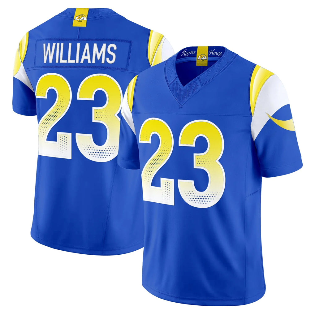 Parkc LA.Rams #23 Kyren Williams Player Royal Rivalries Vapor Limited Home Game Stitched Jerseys