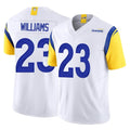 Parkc LA.Rams #23 Kyren Williams Player White Limited Vapor F.U.S.E. Home Game Stitched Jerseys