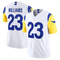 Parkc LA.Rams #23 Kyren Williams Player White Vapor F.U.S.E. Limited Home Game Stitched Jerseys