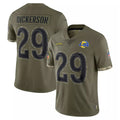 Parkc LA.Rams #29 Eric Dickerson Player Olive Salute To Service Limited Stitched Jerseys