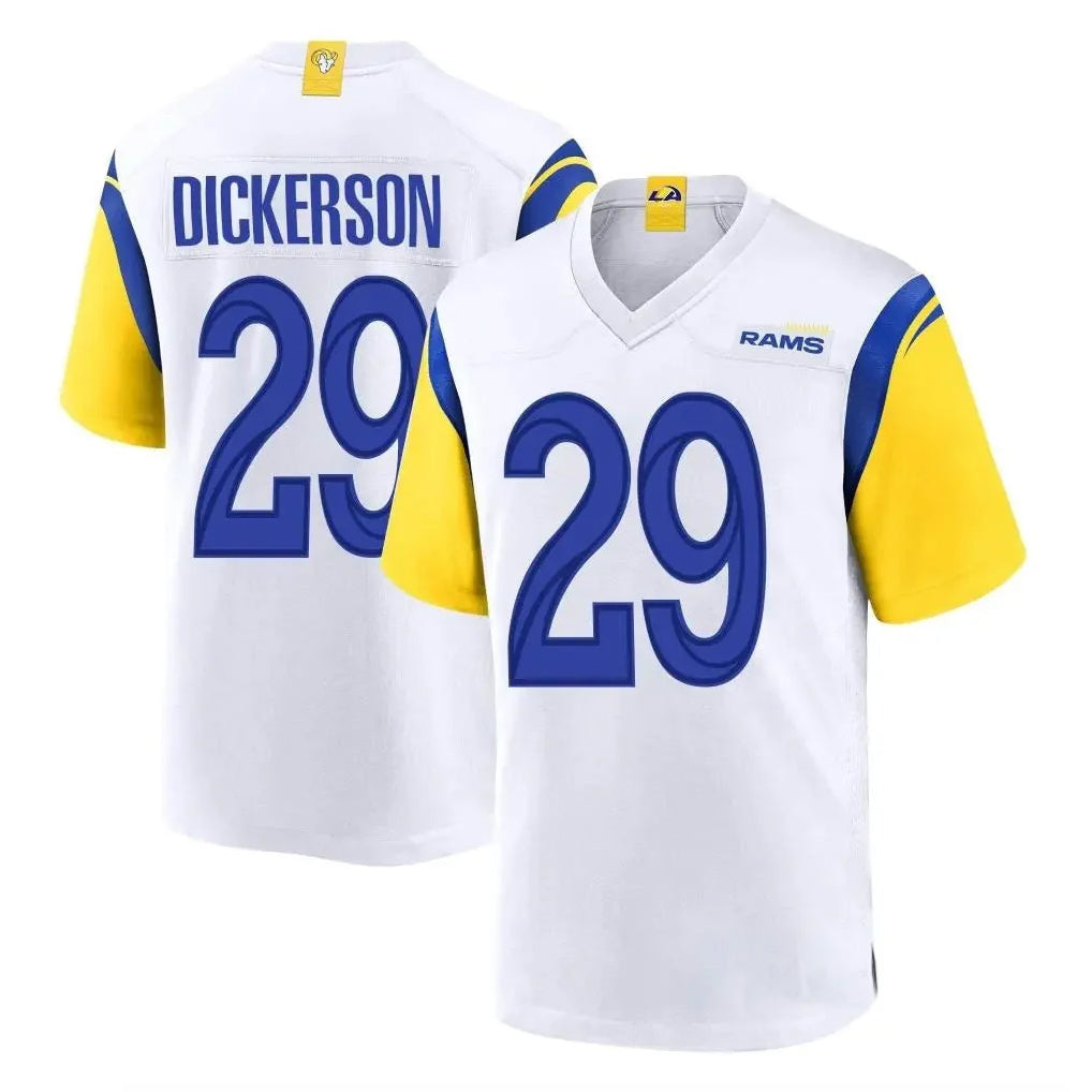 Parkc LA.Rams #29 Eric Dickerson Player White Home Game Stitched Jerseys