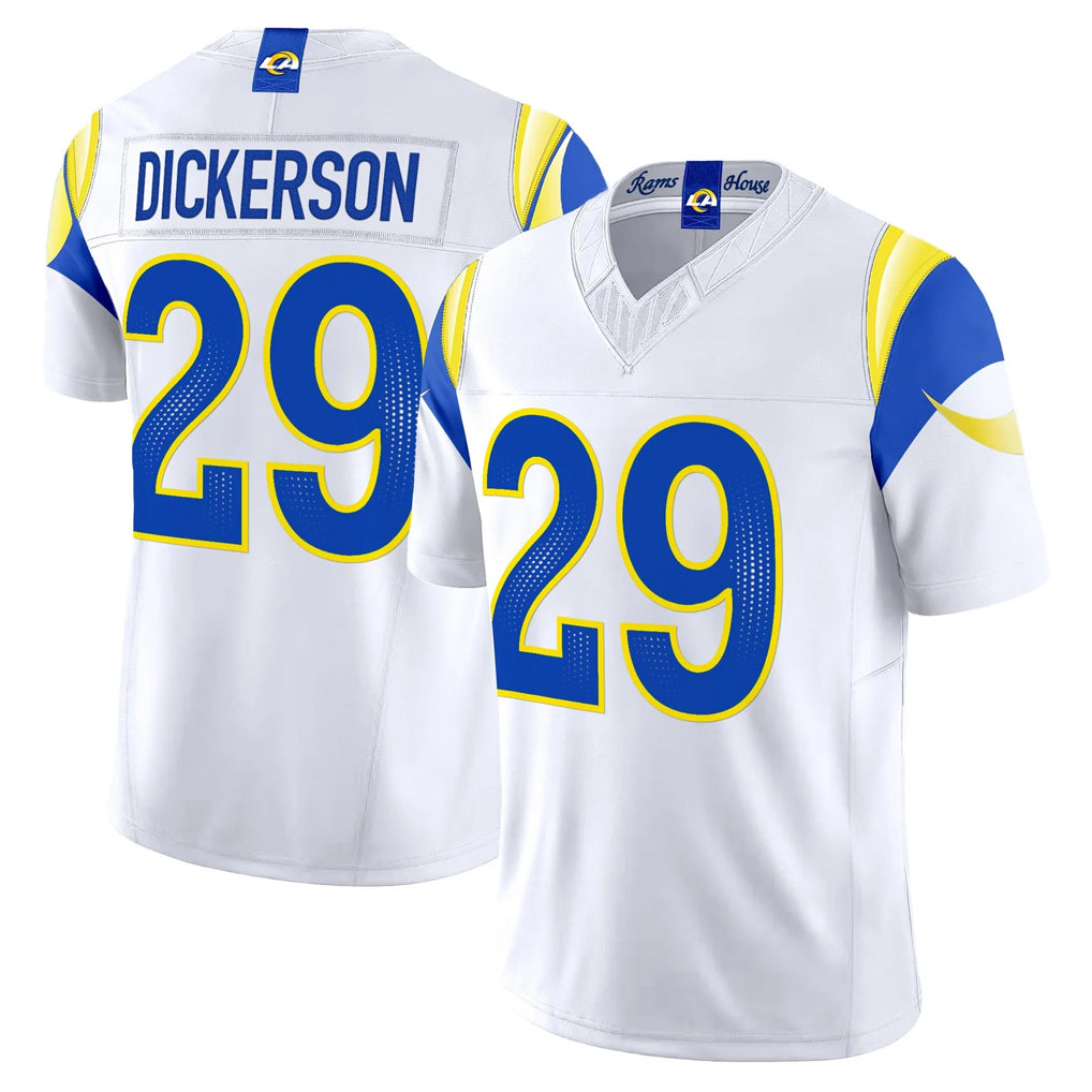 Parkc LA.Rams #29 Eric Dickerson Player White Rivalries Vapor Limited Home Game Stitched Jerseys