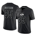 Parkc LA.Rams #35 Jaylen Watson Player Black Limited Reflective Home Game Stitched Jerseys