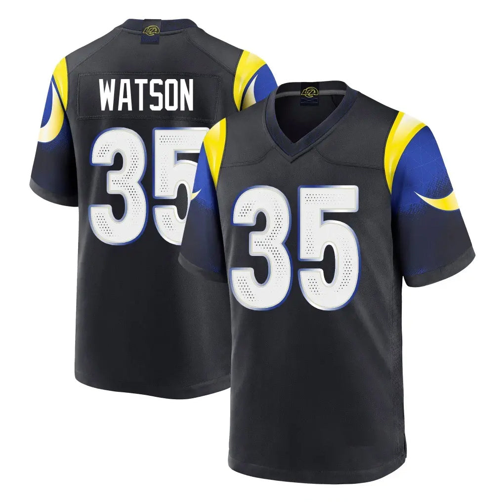 Parkc LA.Rams #35 Jaylen Watson Player Black Midnight Rivalries Collection Home Game Stitched Jerseys