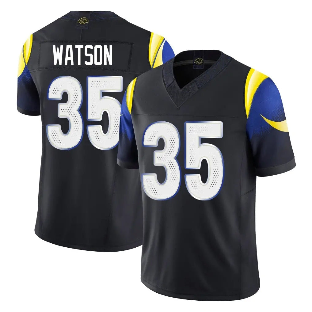 Parkc LA.Rams #35 Jaylen Watson Player Black Midnight Rivalries Collection Limited Home Game Stitched Jerseys