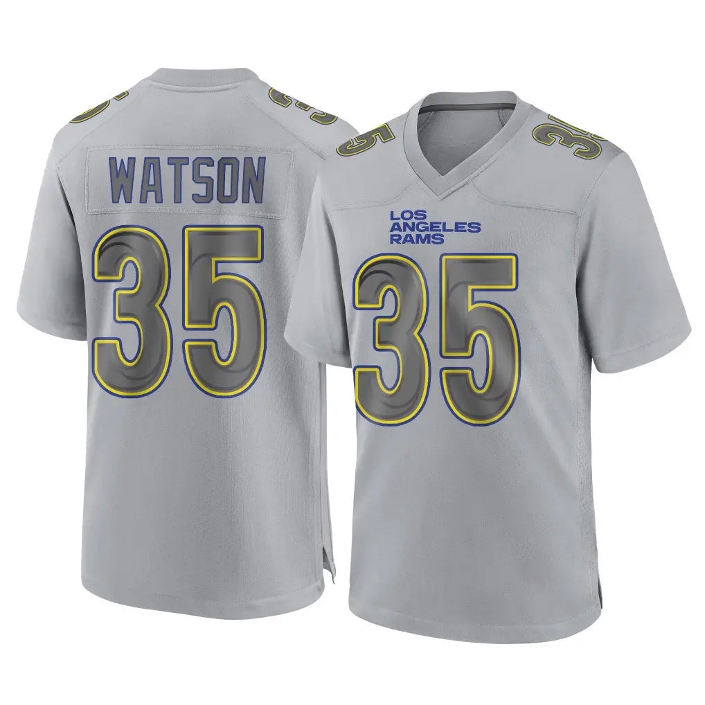 Parkc LA.Rams #35 Jaylen Watson Player Gray Atmosphere Fashion Home Game Stitched Jerseys