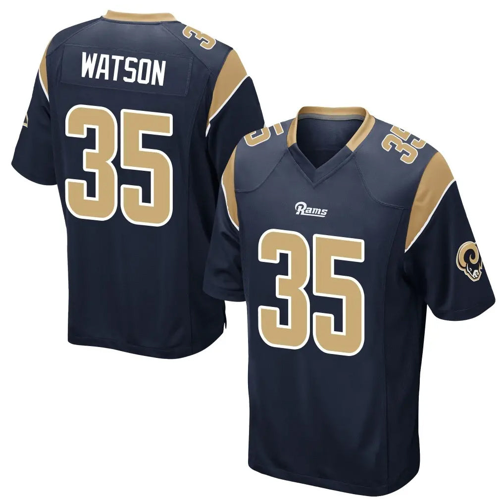 Parkc LA.Rams #35 Jaylen Watson Player Navy Home Game Stitched Jerseys