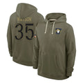 Parkc LA.Rams #35 Jaylen Watson Player Olive Salute to Service Pullover Hoodies Limited Stitched Jerseys