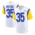 Parkc LA.Rams #35 Jaylen Watson Player White Home Game Stitched Jerseys