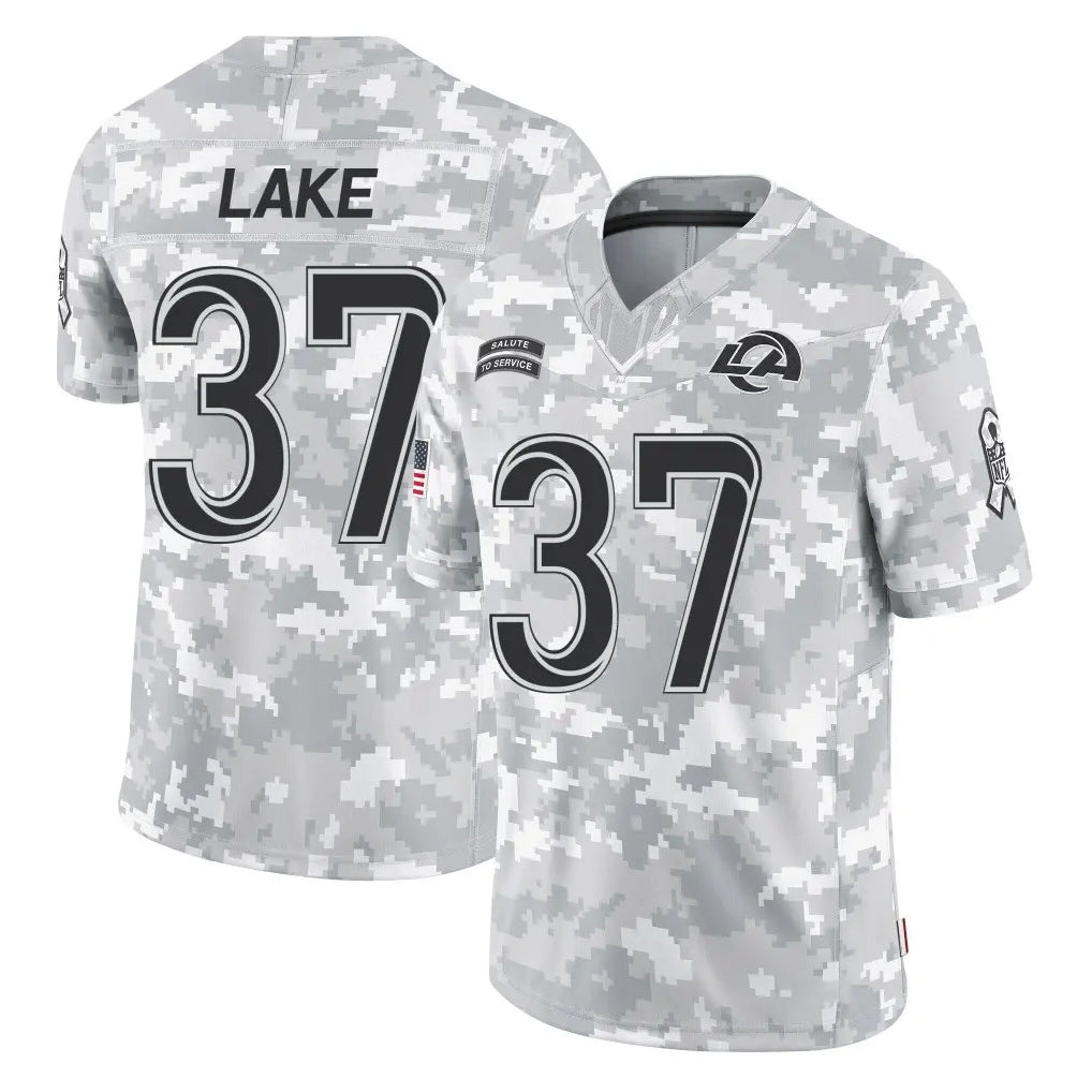 Parkc LA.Rams #37 Quentin Lake Player Arctic Camo Salute To Service Limited Game Stitched Jerseys