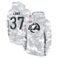 Parkc LA.Rams #37 Quentin Lake Player Arctic Camo Salute to Service Hoodies Limited Game Stitched Jerseys