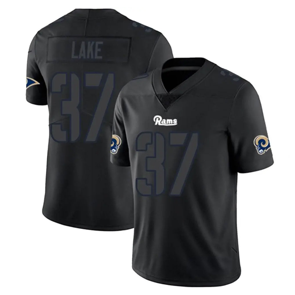 Parkc LA.Rams #37 Quentin Lake Player Black Impact Limited Home Game Stitched Jerseys