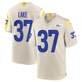 Parkc LA.Rams #37 Quentin Lake Player Bone Home Game Stitched Jerseys