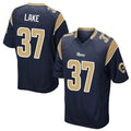 Parkc LA.Rams #37 Quentin Lake Player Navy Home Game Stitched Jerseys