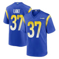 Parkc LA.Rams #37 Quentin Lake Player Royal Home Game Stitched Jerseys
