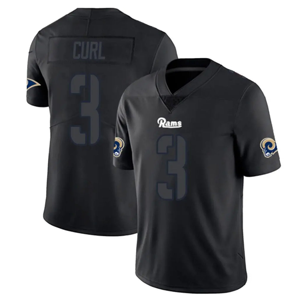 Parkc LA.Rams #3 Kam Curl Player Black Impact Limited Home Game Stitched Jerseys