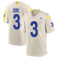 Parkc LA.Rams #3 Kam Curl Player Bone Home Game Stitched Jerseys
