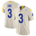 Parkc LA.Rams #3 Kam Curl Player Bone Limited Vapor Home Game Stitched Jerseys