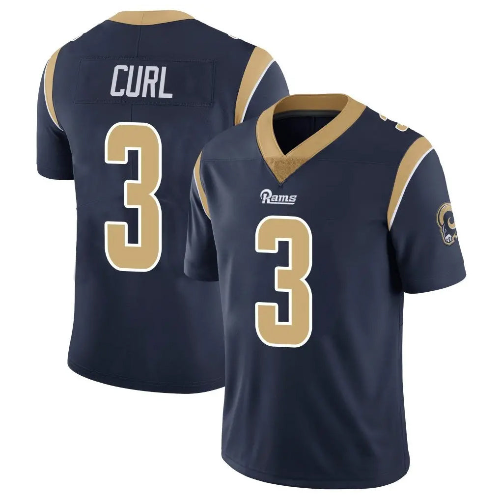 Parkc LA.Rams #3 Kam Curl Player Navy Limited Vapor Untouchable Home Game Stitched Jerseys
