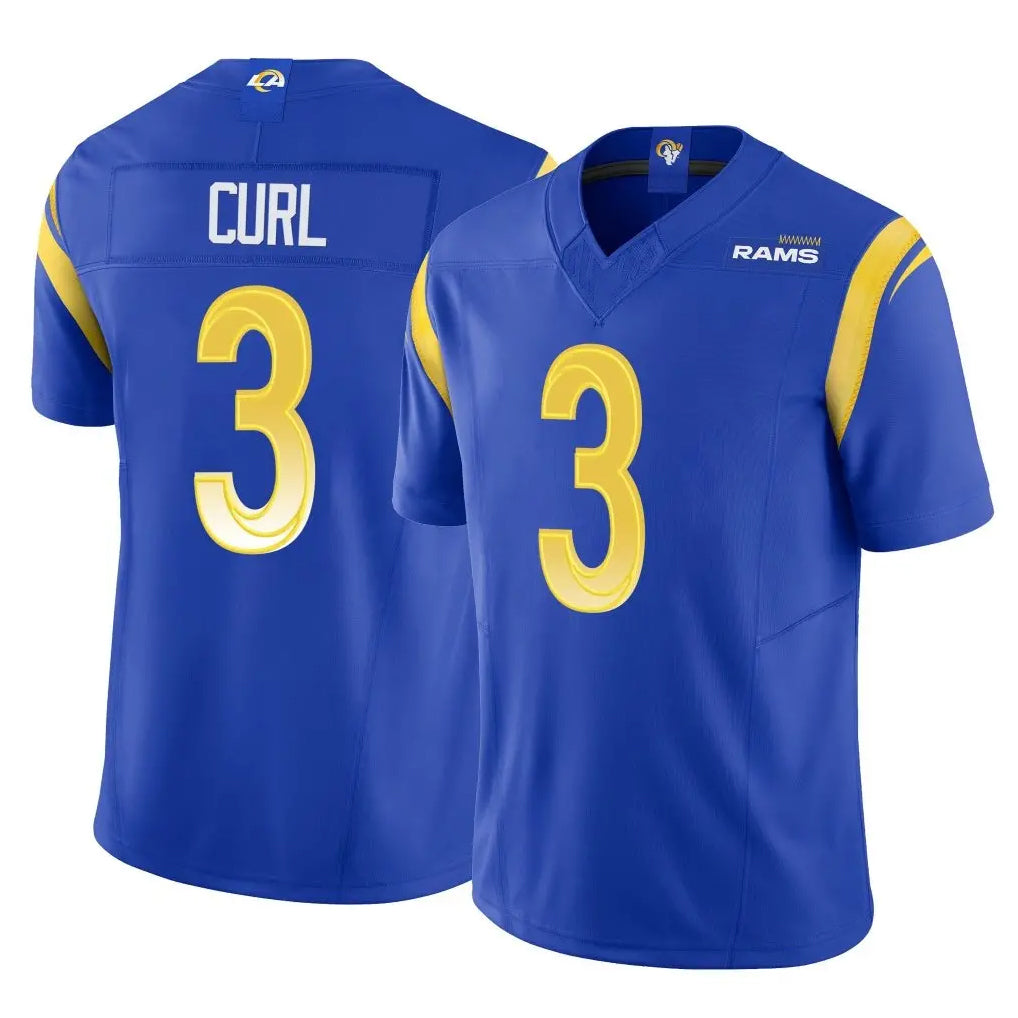 Parkc LA.Rams #3 Kam Curl Player Royal Limited Vapor F.U.S.E. Home Game Stitched Jerseys