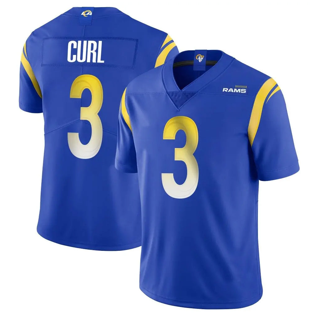 Parkc LA.Rams #3 Kam Curl Player Royal Limited Vapor Untouchable Home Game Stitched Jerseys