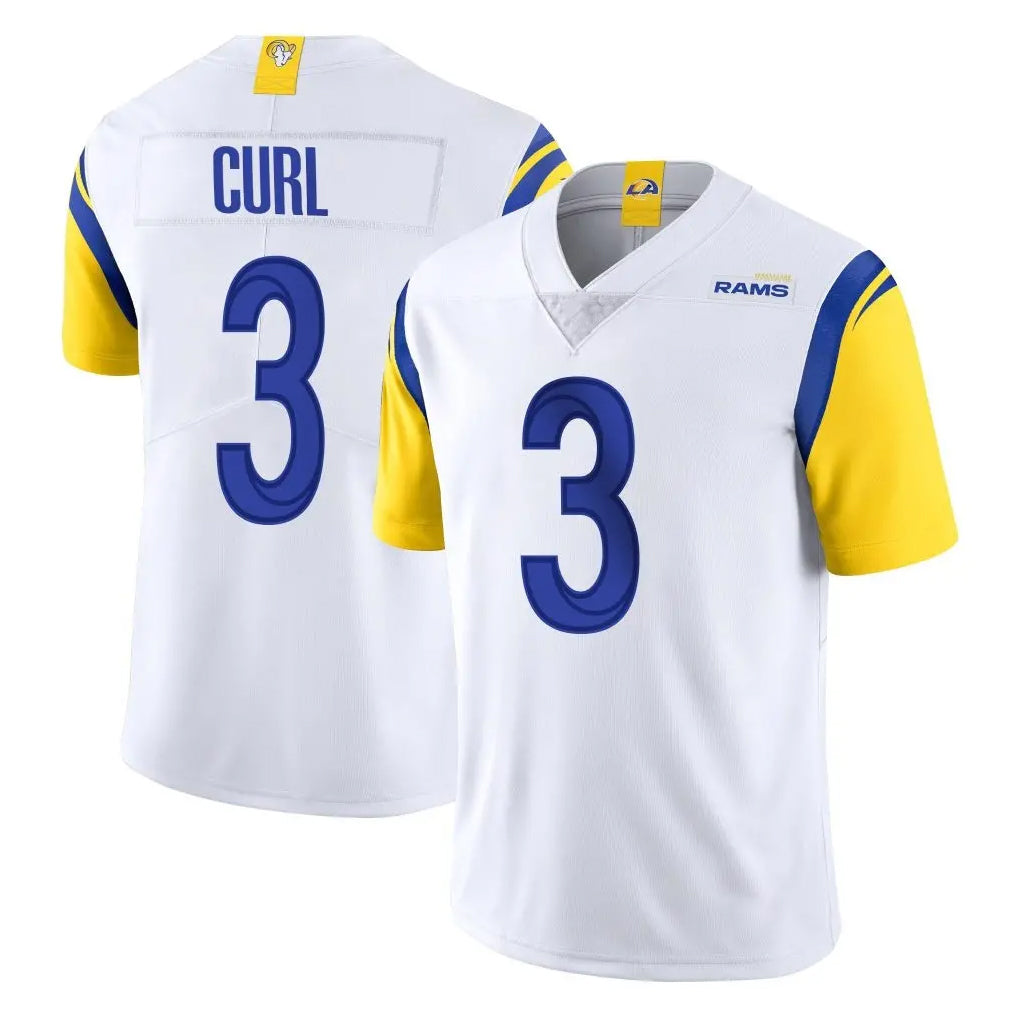 Parkc LA.Rams #3 Kam Curl Player White Limited Vapor Untouchable Home Game Stitched Jerseys