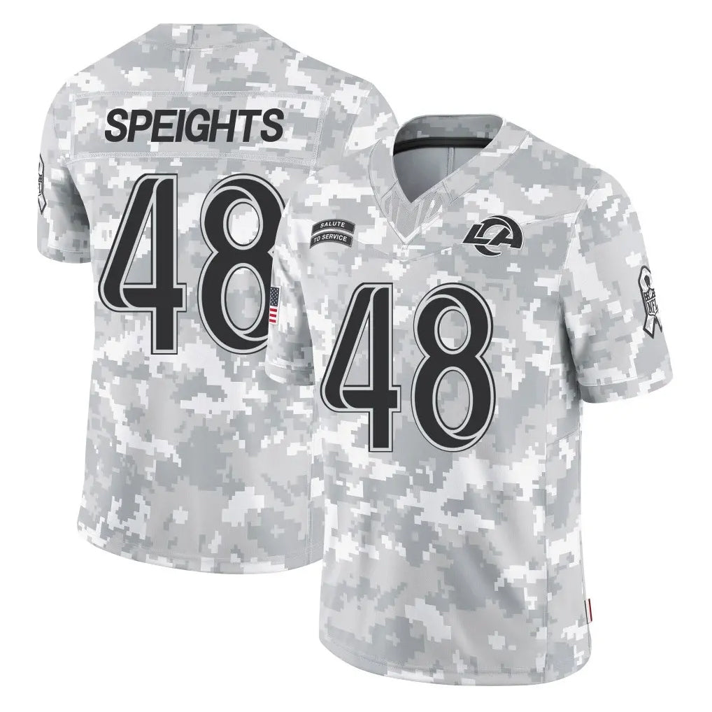 Parkc LA.Rams #48 Omar Speights Player Arctic Camo Salute To Service Limited Game Stitched Jerseys