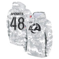 Parkc LA.Rams #48 Omar Speights Player Arctic Camo Salute to Service Hoodies Limited Game Stitched Jerseys