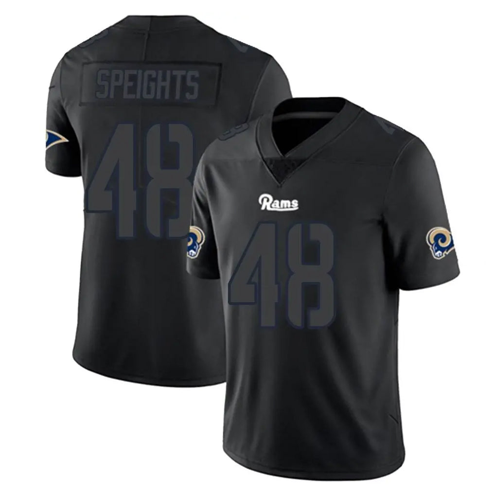 Parkc LA.Rams #48 Omar Speights Player Black Impact Limited Home Game Stitched Jerseys