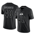 Parkc LA.Rams #48 Omar Speights Player Black Limited Reflective Home Game Stitched Jerseys