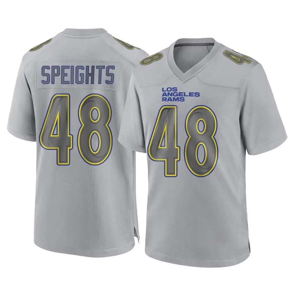 Parkc LA.Rams #48 Omar Speights Player Gray Atmosphere Fashion Home Game Stitched Jerseys