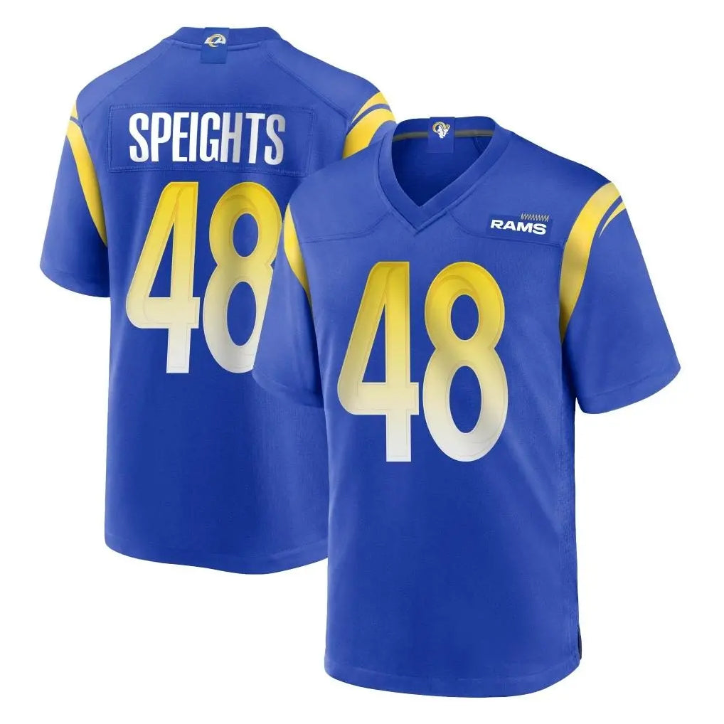 Parkc LA.Rams #48 Omar Speights Player Royal Home Game Stitched Jerseys