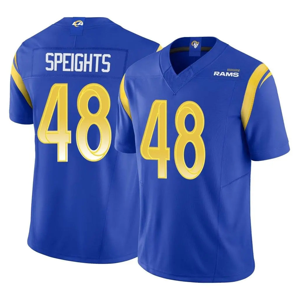 Parkc LA.Rams #48 Omar Speights Player Royal Limited Vapor F.U.S.E. Home Game Stitched Jerseys