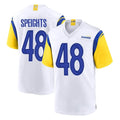 Parkc LA.Rams #48 Omar Speights Player White Home Game Stitched Jerseys