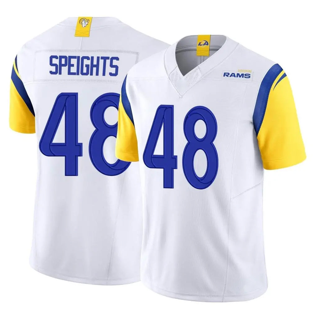 Parkc LA.Rams #48 Omar Speights Player White Limited Vapor F.U.S.E. Home Game Stitched Jerseys