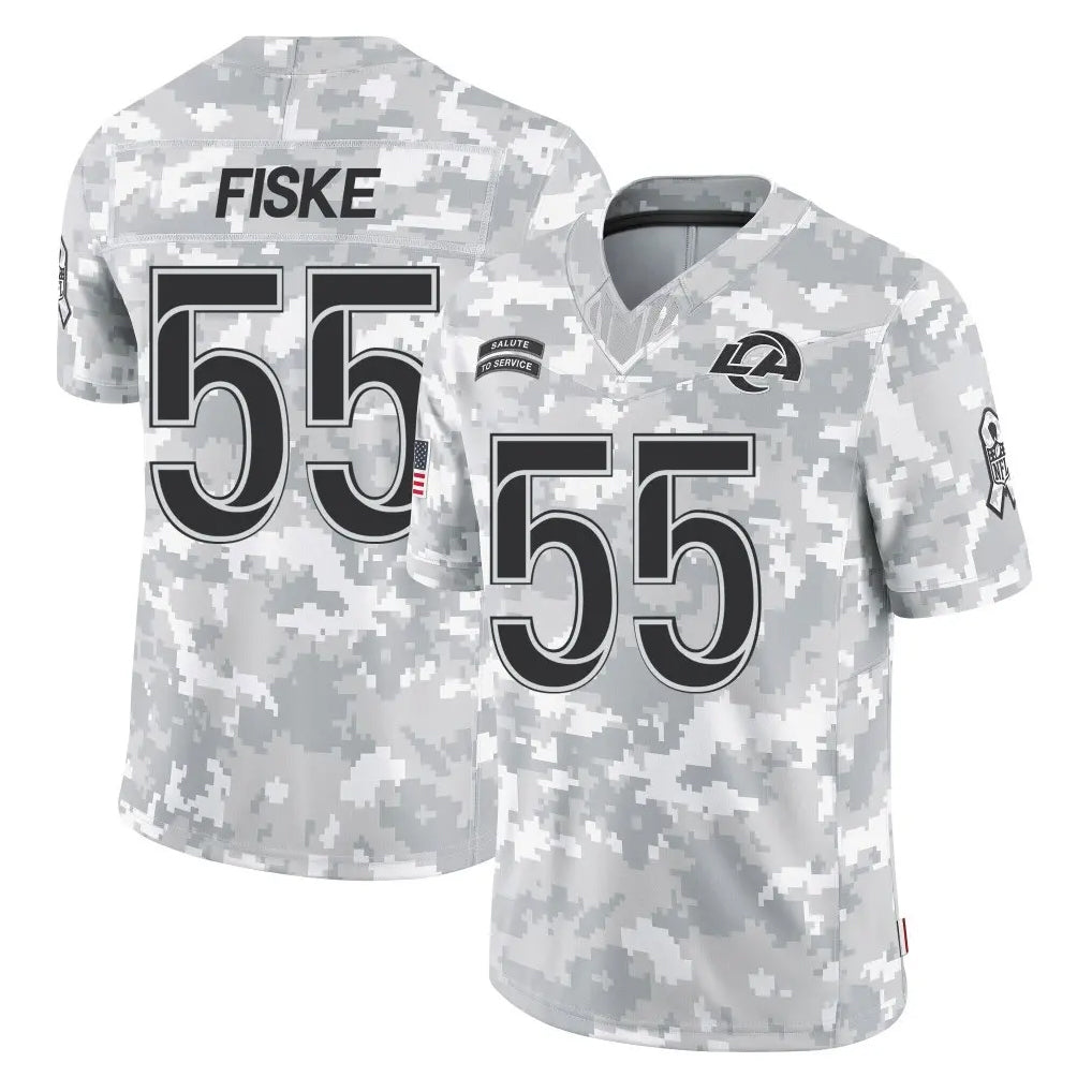 Parkc LA.Rams #55 Braden Fiske Player Arctic Camo Salute To Service Limited Game Stitched Jerseys