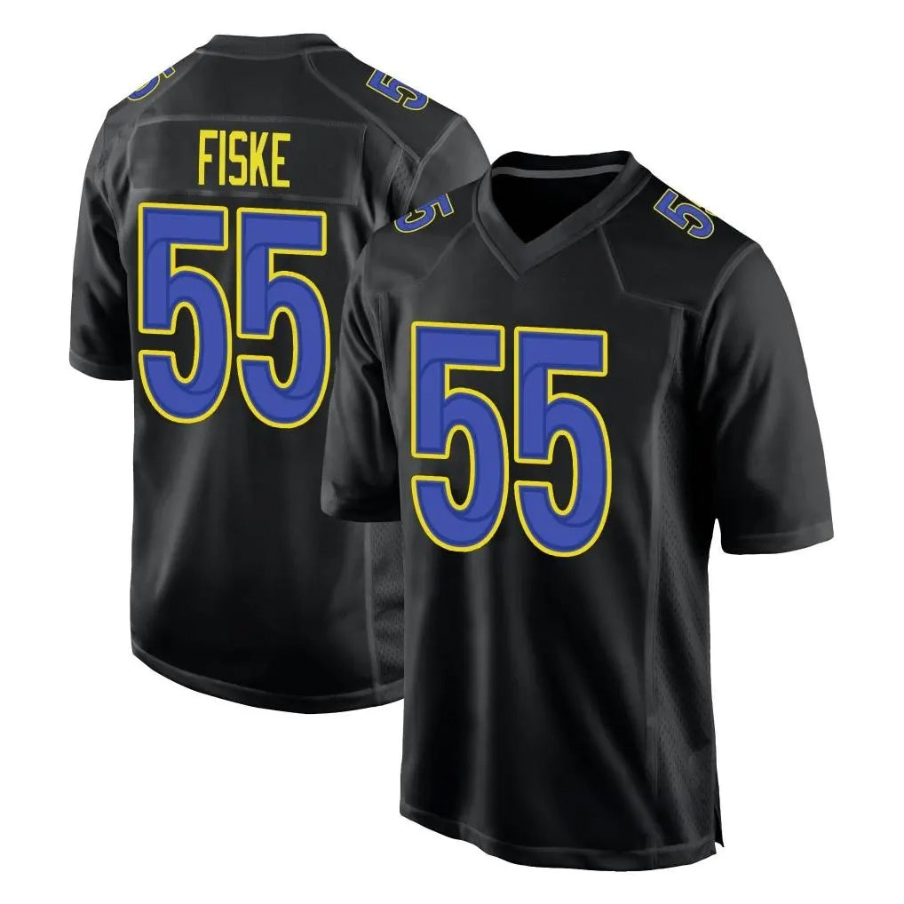 Parkc LA.Rams #55 Braden Fiske Player Black Fashion Limited Home Game Stitched Jerseys