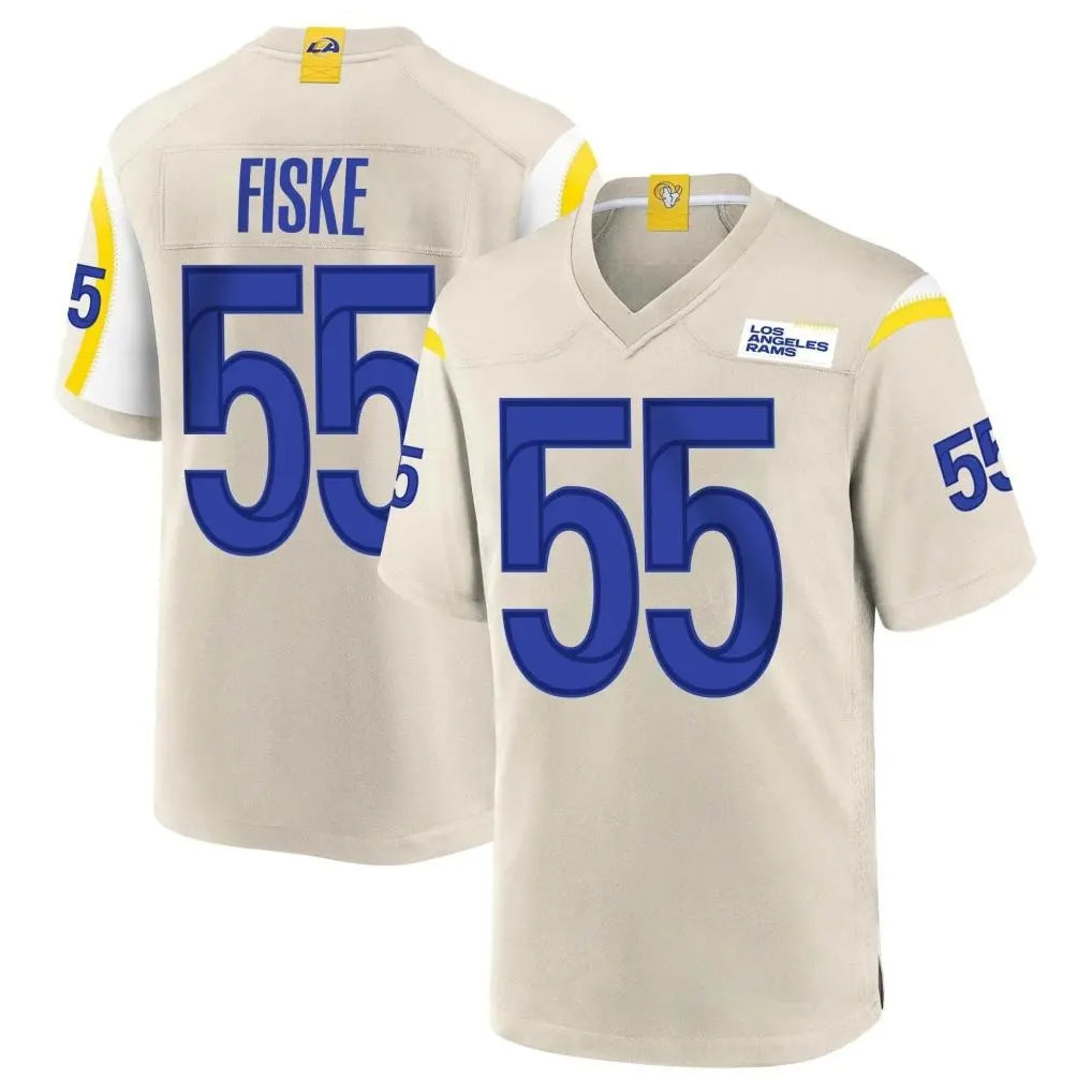 Parkc LA.Rams #55 Braden Fiske Player Bone Home Game Stitched Jerseys